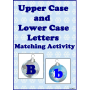 Upper Case & Lower Case Letter Matching Activity - Christmas Balls